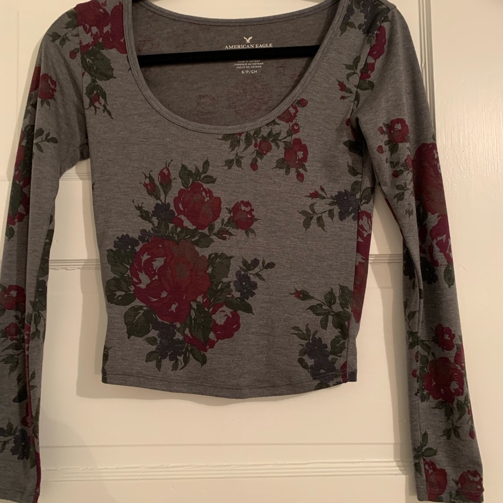Long Sleeve Crop Top S